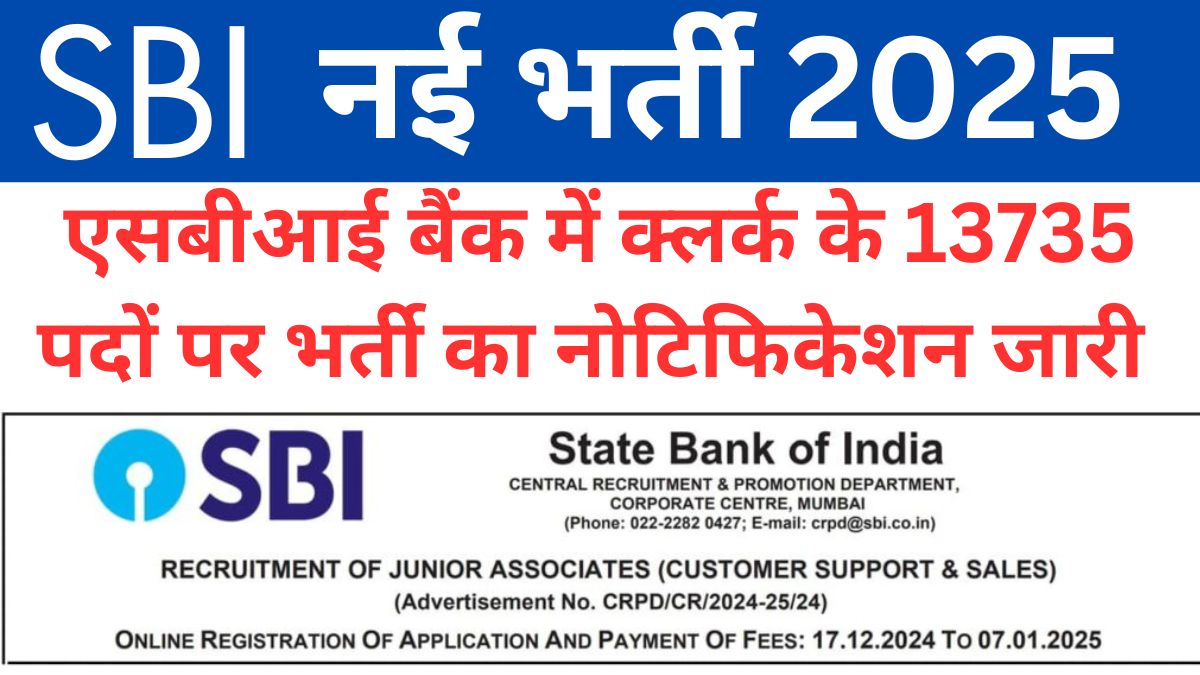 SBI Bank Clerk Vacancy